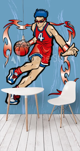 Picture of Running basketball player 